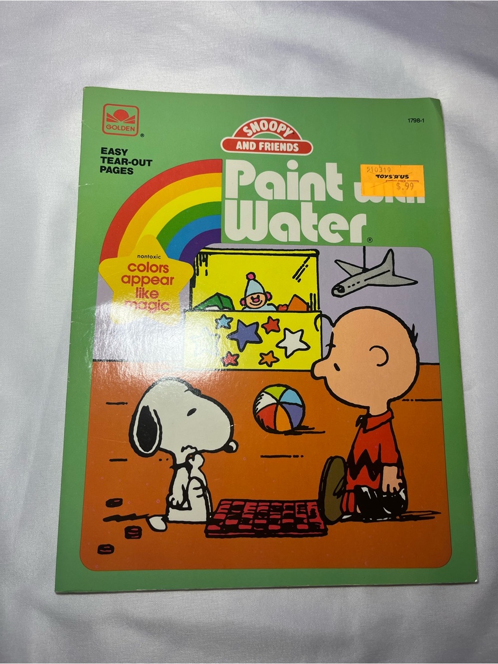 Vintage 1987 Snoopy & Friends Peanuts Paint With Water Book Charles Schulz New